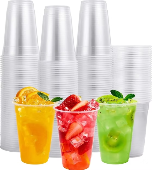 Plastic Drinking Cups Clear Reusable Vending Water Drinking Cups 7oz (220ml)